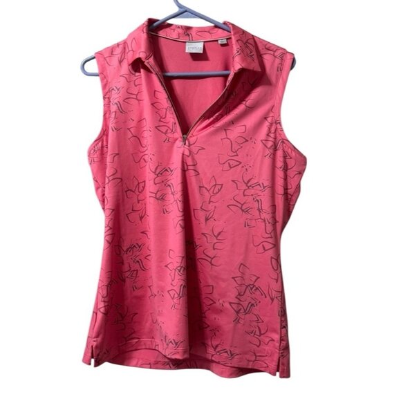 Dunning Golf Size Medium Women Sleeveless Polo Shirt Polyester Blend‎ Athletic - Picture 1 of 10